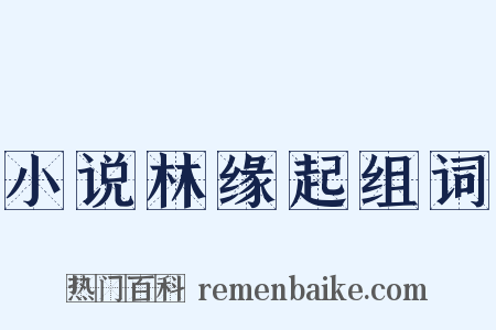 小说林缘起组词是什么意思的图片